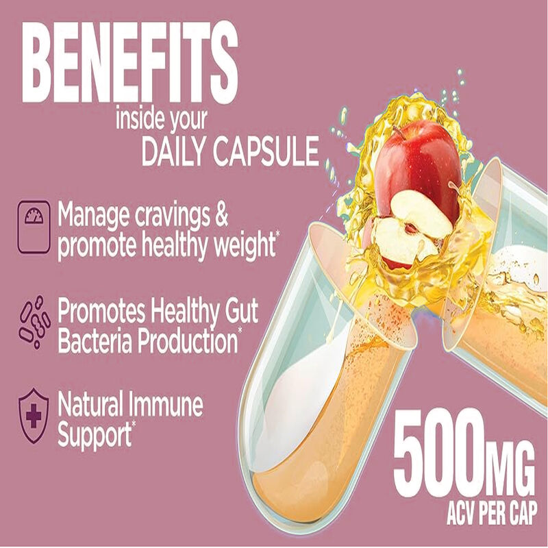Pabrik Penjualan Langsung OEM Body Management Mempromosikan Pencernaan dan Manajemen Berat Badan Apple Cider Vinegar Kapsul