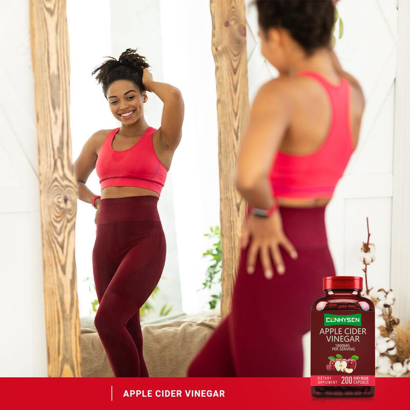 Dukungan Suplemen ACV OEM/ODM Pencernaan & Detoksifikasi Manajemen Berat Badan Kapsul Cuka Sari Apel untuk Pria Wanita