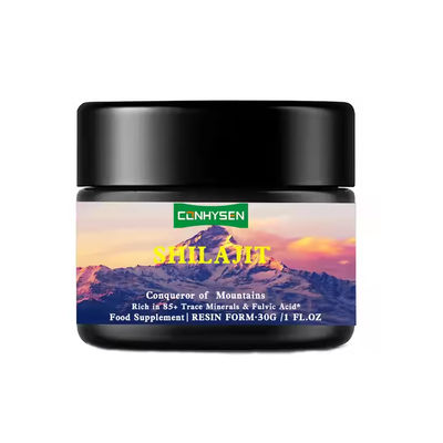 OEM Himalaya Shilajit resin kaya mineral jejak Asam Fulvic meningkatkan sistem kekebalan tubuh