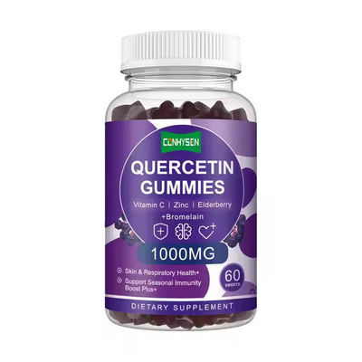 Suplemen Merk Pribadi Quercetin Permen karet Dengan Vitamin C Dukungan Kekebalan