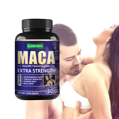 OEM Maca Male Enhancement Capsules Dukungan Energi Pria Power Pills Tongkat Ali Capsules