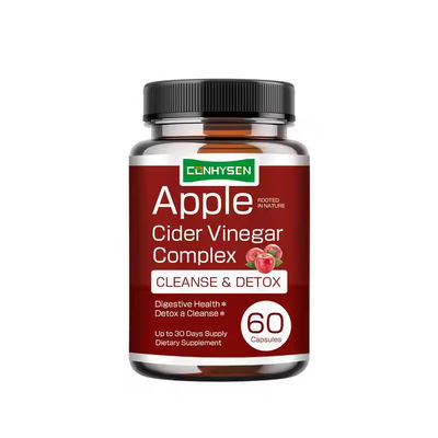 OEM Organic Apple Cider Vinegar Suplemen Detox Membersihkan Kapsul Mempromosikan Pencernaan
