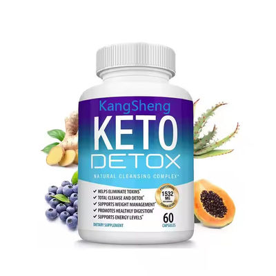 Custom OEM Keto Detox Kapsul Pengendalian Berat Badan Obat Penghilang Berat Badan Organik