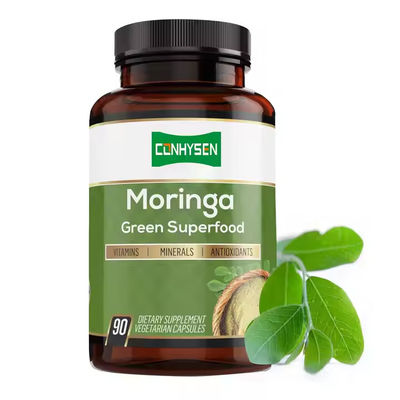 Custom Flavor Pure Organic Moringa Kapsul untuk Sistem Kekebalan & Energi Booster