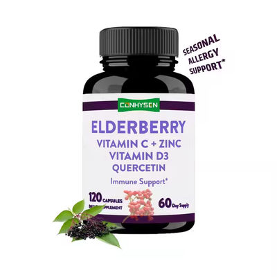 Kapsul Elderberry dengan Vitamin C Ekstrak Quercetin Mendukung Kesehatan Imun