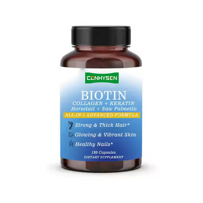 OEM Brand Kollagen Biotin Kapsul Suplemen Keratin Meningkatkan Sinar Kulit