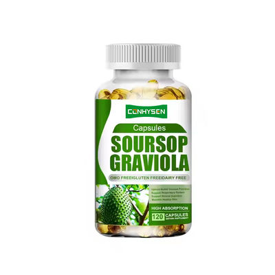 Soursop Graviola Soft Gels Mendukung Sistem Pernafasan Suplemen Berbasis Tanaman