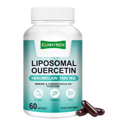 Liposomal Quercetin Softgels Kurkuma Herbal Suplemen Mendukung Tingkat Energi Sehat