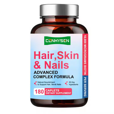 Rambut Kulit Kuku Kapsul Kaya Multivitamin Suplemen Biotin Kapsul OEM Logo