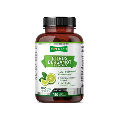 Kapsul Bergamot Sitrus 1200mg Per Servis Suplemen Dukungan Kesehatan Jantung Secara Umum