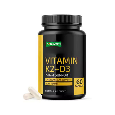Dukungan Kardiovaskular Kalsium Suplemen Kapsul Vitamin K2 D3 Kapsul OEM ODM