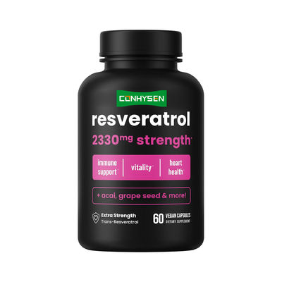 Suplemen Teh Hijau Kapsul Resveratrol Organik Kapsul Mendukung Kesehatan Jantung OEM