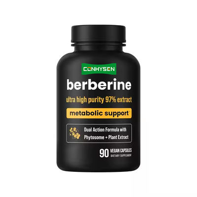 Berberine Capsules Mendukung Kesehatan Perut Gastrointestinal Plant Extract Supplement Capsules