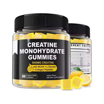 Label pribadi Creatine Monohydrate Gummies Kekuatan otot Pre-workout Gummies