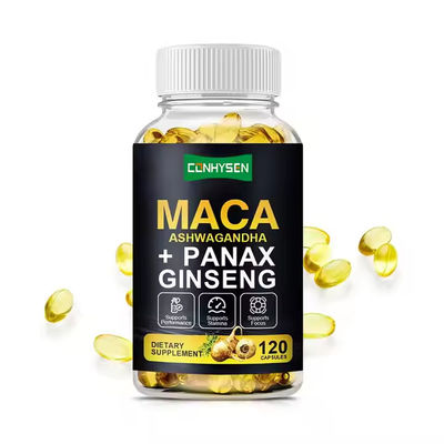Herbal Kesehatan Maca Suplemen Softgels Ashwagandha Ginseng Untuk Pria Meningkatkan Vitamin