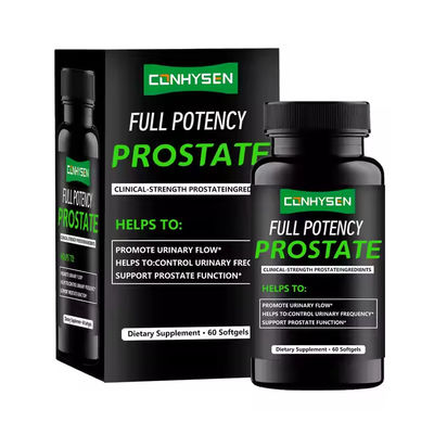 OEM Saw Palmetto Prostate Softgels untuk Pria Mempromosikan Kesehatan Aliran Urin