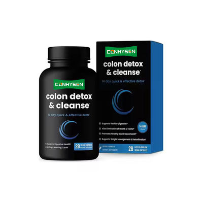 OEM Kolon Detox Membersihkan Kapsul Penurunan Berat Badan Enzim Pencernaan Senna Daun Ekstrak Kapsul