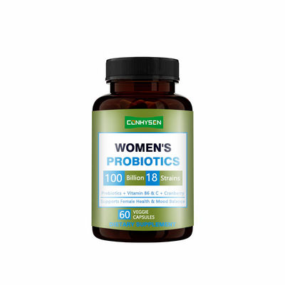 Premium Custom Wanita Probiotik Kapsul Suplemen Diet Dukungan Keseimbangan Mood