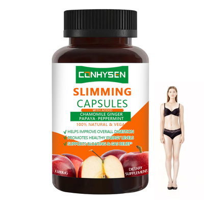 Kapsul Pelangsing Vegan 100% Kustom dengan Peppermint Mendukung Pereda Kembung & Gas