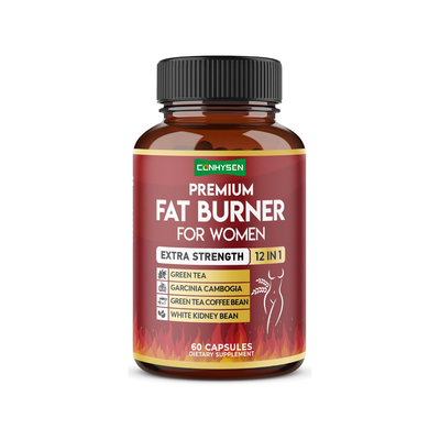 Extra Strength 12-in-1 Fat Burner untuk Wanita Vegan Kapsul dengan Teh HijauGarcinia Cambogia Putih Ginjal Kacang Pengobatan Pencernaan