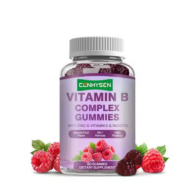 Vitamin B Kompleks Permen karet untuk kekebalan Folat Suplemen makanan Vitamin B12 Permen