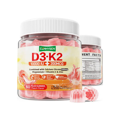 Natrium Suplemen Diet Dukungan Kesehatan Sistem Kekebalan Vitamin D3 K2 Permen karet