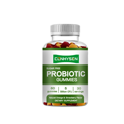 OEM Probiotic Gummies 5B CFU untuk Kesehatan Perut Rasa Custom