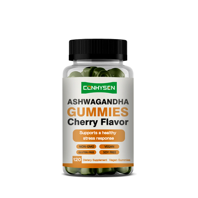 Ashwagandha Gummies 60ct dengan Vitamin D2 untuk Dukungan Kekebalan