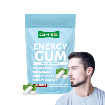 Custom Reduce Fatigue Energi Dukungan Tablet Energy Gum Pabrik Langsung