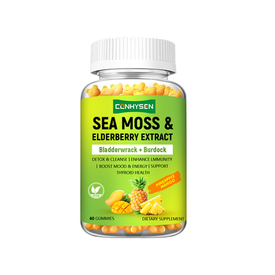 Sea Moss Gummies Mempertahankan Kesehatan Tiroid Pemasok OEM/ODM dengan Bladderwrack