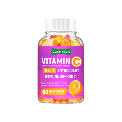 Anak-anak Dewasa Vitamin C Permen karet Premium Custom Tingkatkan Kekebalan dan Antioksidan