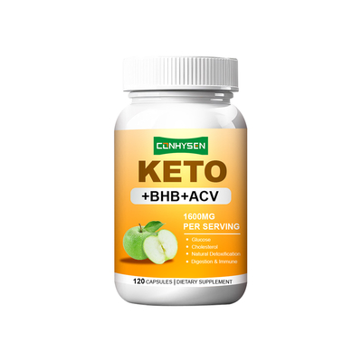 Kapsul Keto dengan BHB ACV 1600mg Pabrik Langsung Dukungan Pencernaan Kekebalan Tubuh