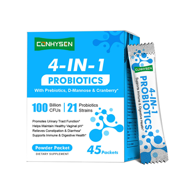 Pabrik 4-In-1 Probiotik Bubuk D-Mannose Merek Kustom Menjaga Keseimbangan pH