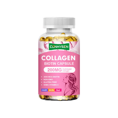 Kapsul Kolagen 200mg Premium Kustom Kuat Kuku Kulit Bercahaya Pemasok